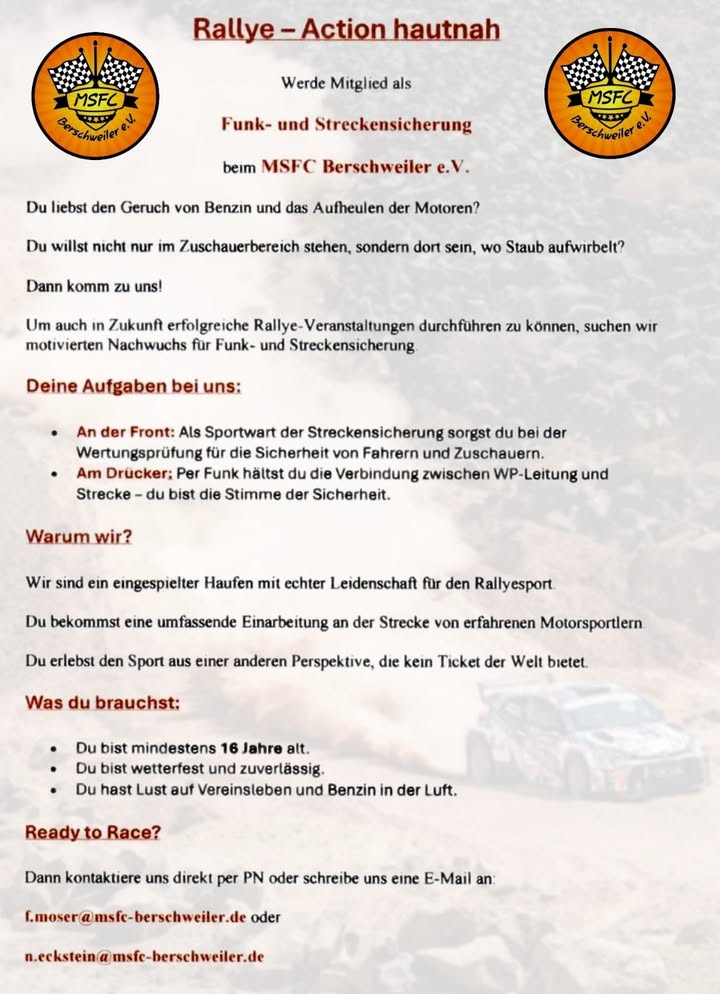 Die Jungs und Mädels vom MSFC Berschweiler brauchen noch neu...